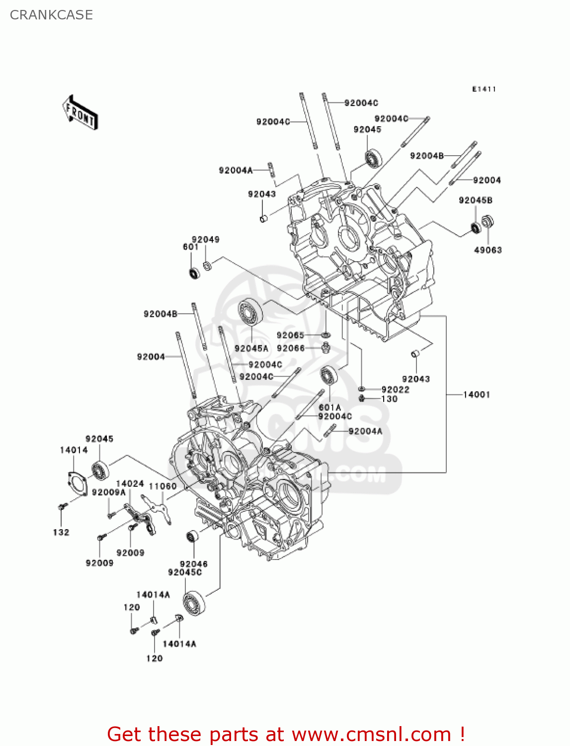 CRANKCASE VN800A7 VULCAN 800 2001 USA CALIFORNIA