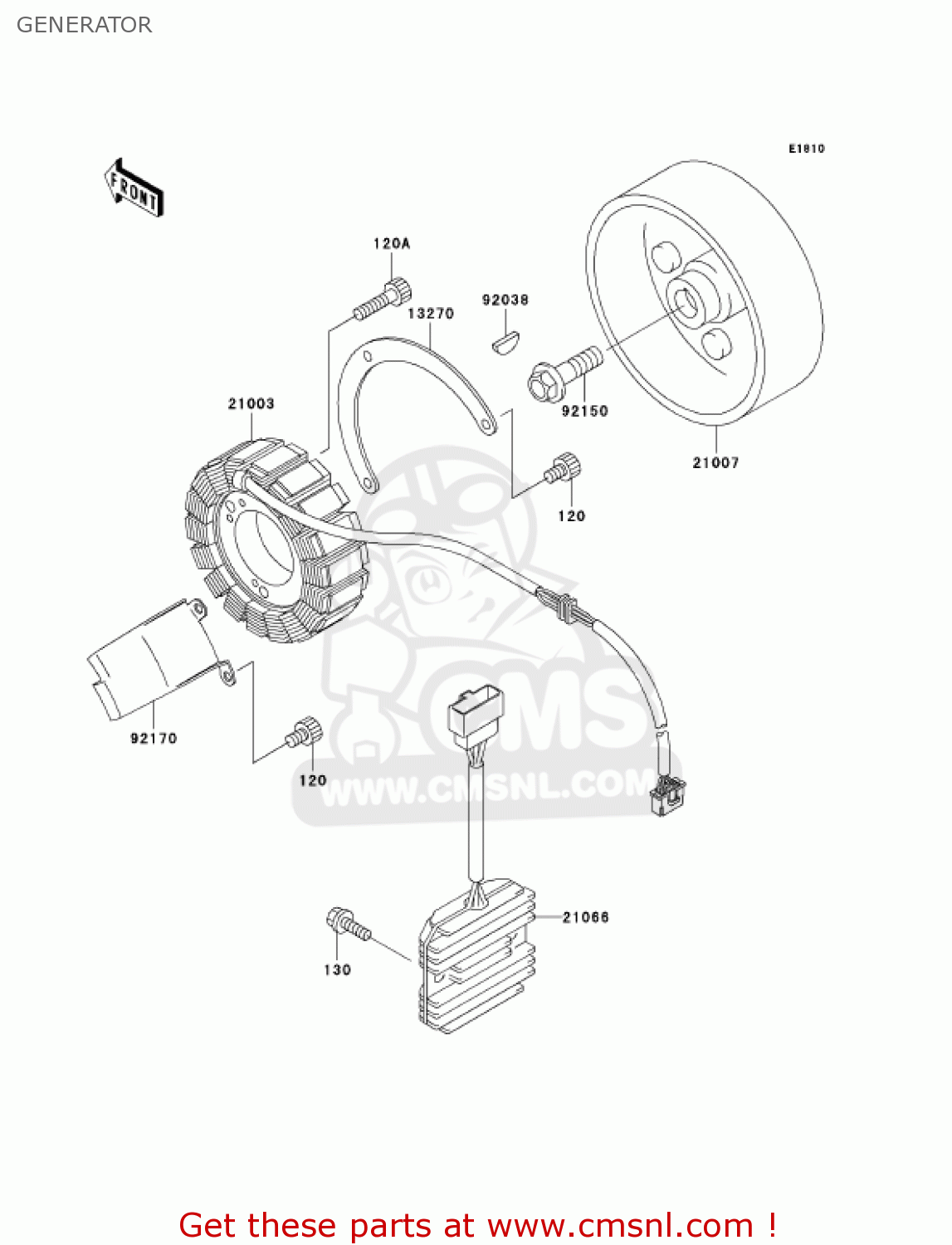 GENERATOR VN800A7 VULCAN 800 2001 USA CALIFORNIA