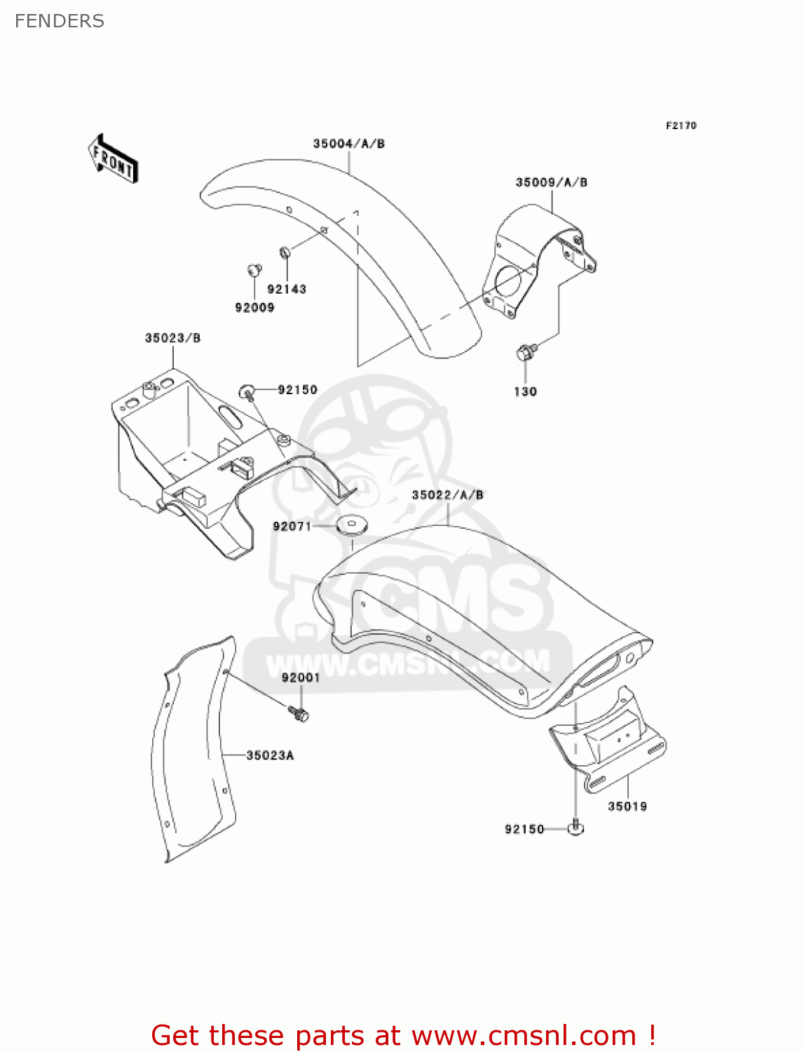 FENDERS VN800A7 VULCAN 800 2001 USA CALIFORNIA