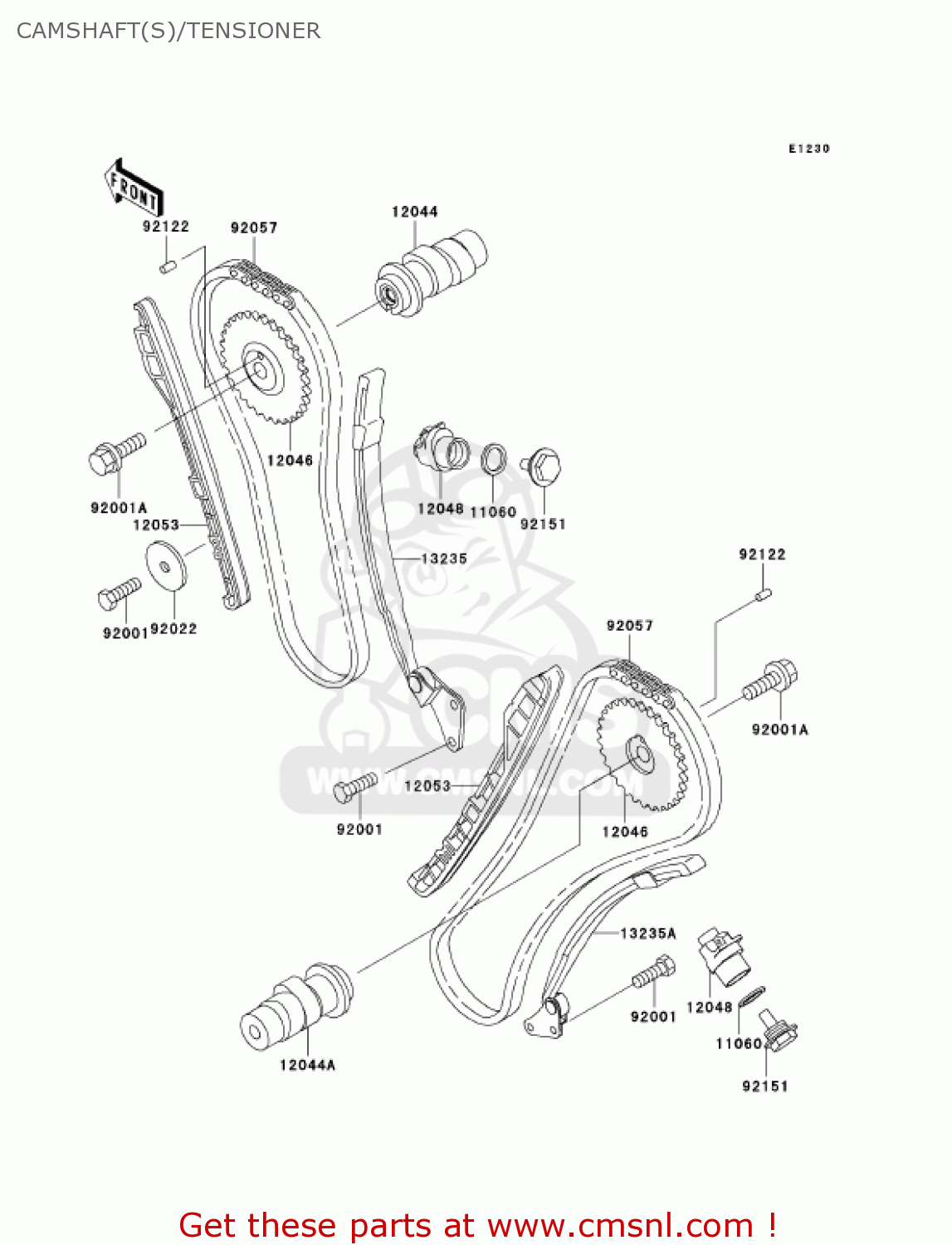 CAMSHAFT(S)/TENSIONER VN800A7 VULCAN 800 2001 USA CALIFORNIA