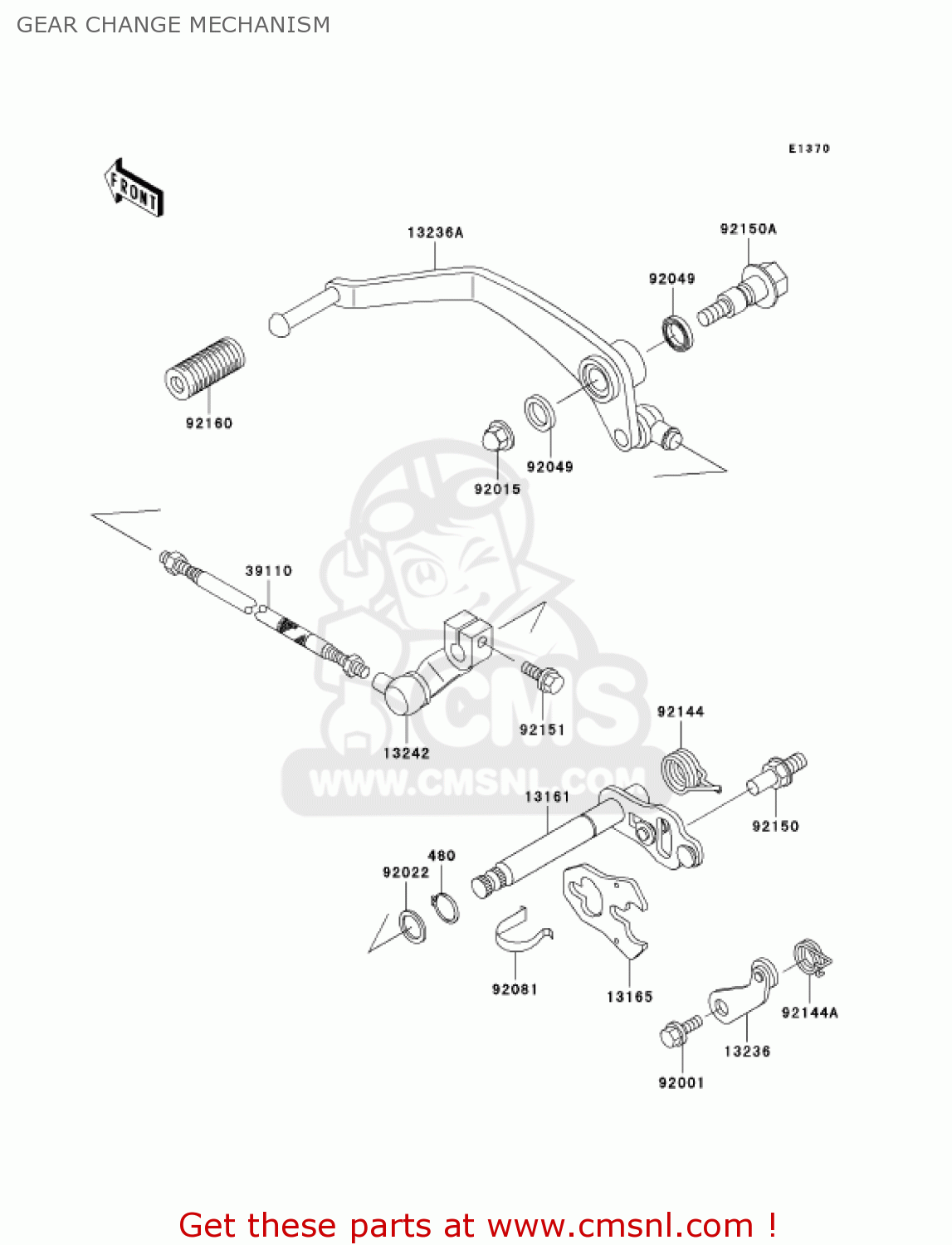 GEAR CHANGE MECHANISM VN800A7 VULCAN 800 2001 USA CALIFORNIA