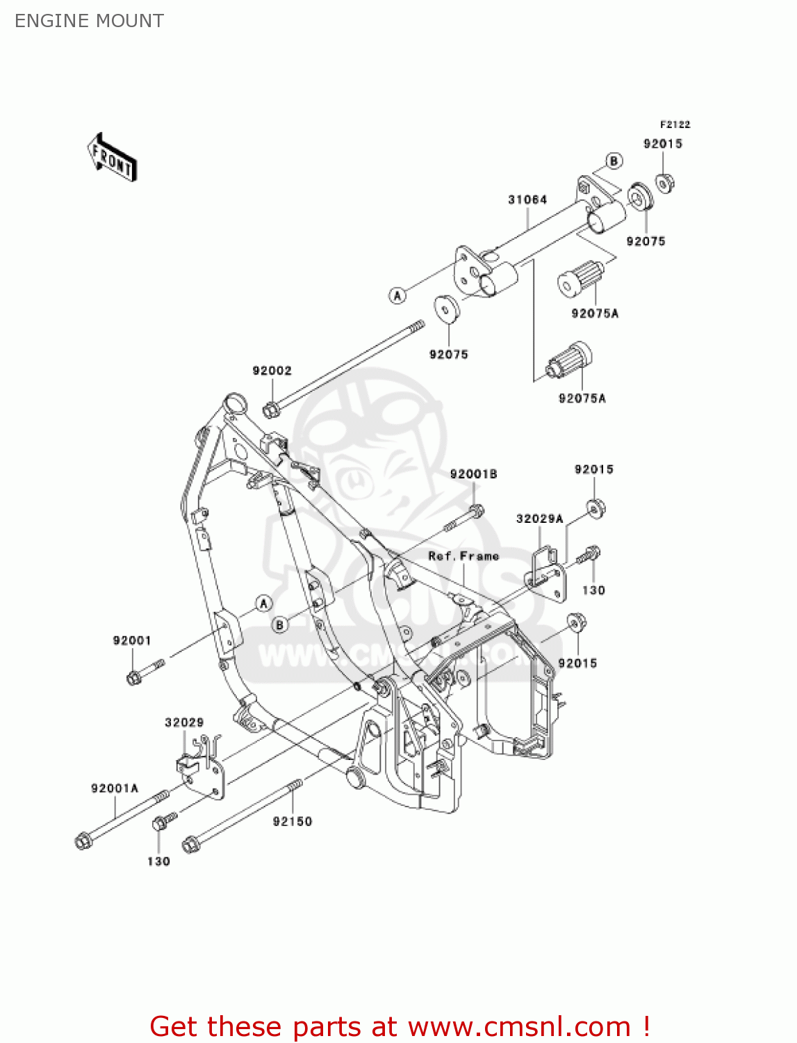 ENGINE MOUNT VN800A7 VULCAN 800 2001 USA CALIFORNIA