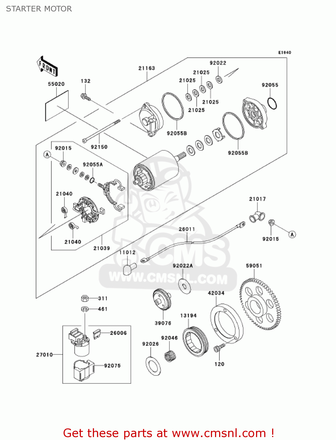 STARTER MOTOR VN800A7 VULCAN 800 2001 USA CALIFORNIA