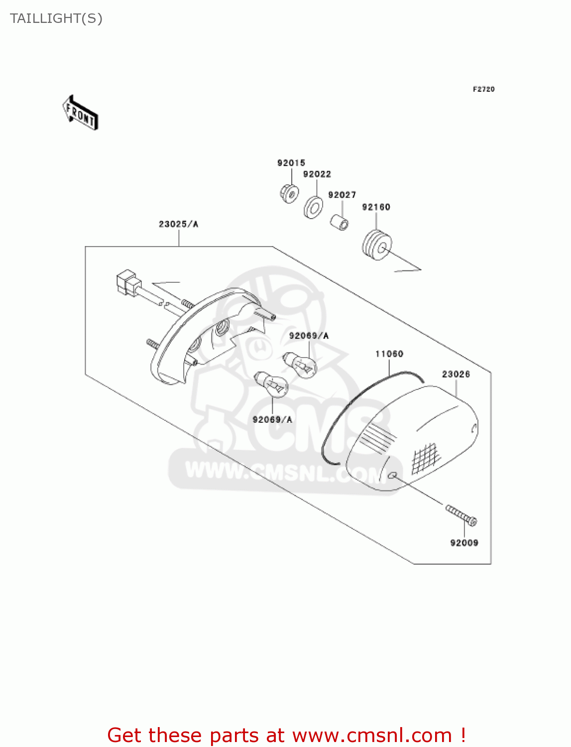 TAILLIGHT(S) VN800A7 VULCAN 800 2001 USA CALIFORNIA