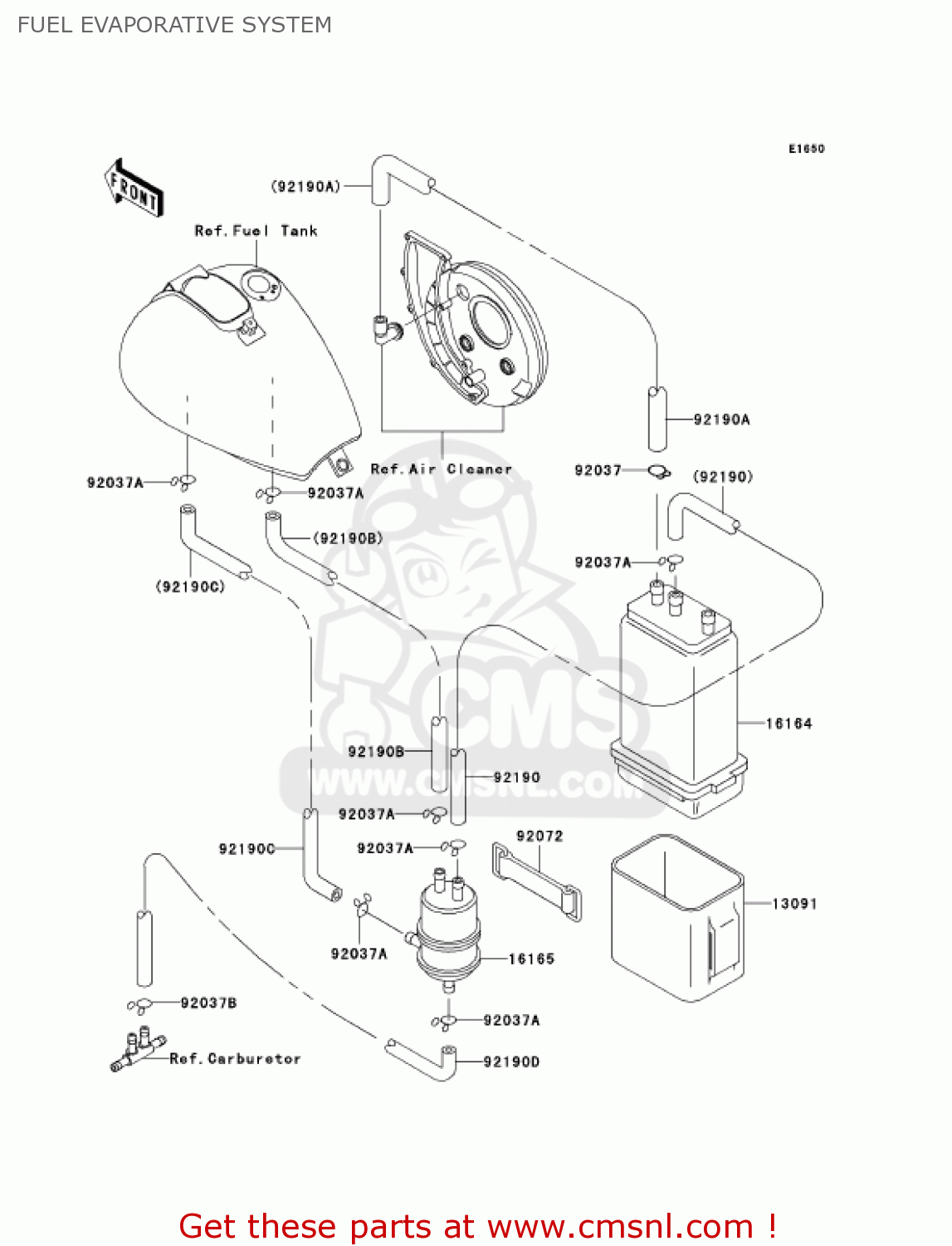 FUEL EVAPORATIVE SYSTEM VN800A7 VULCAN 800 2001 USA CALIFORNIA