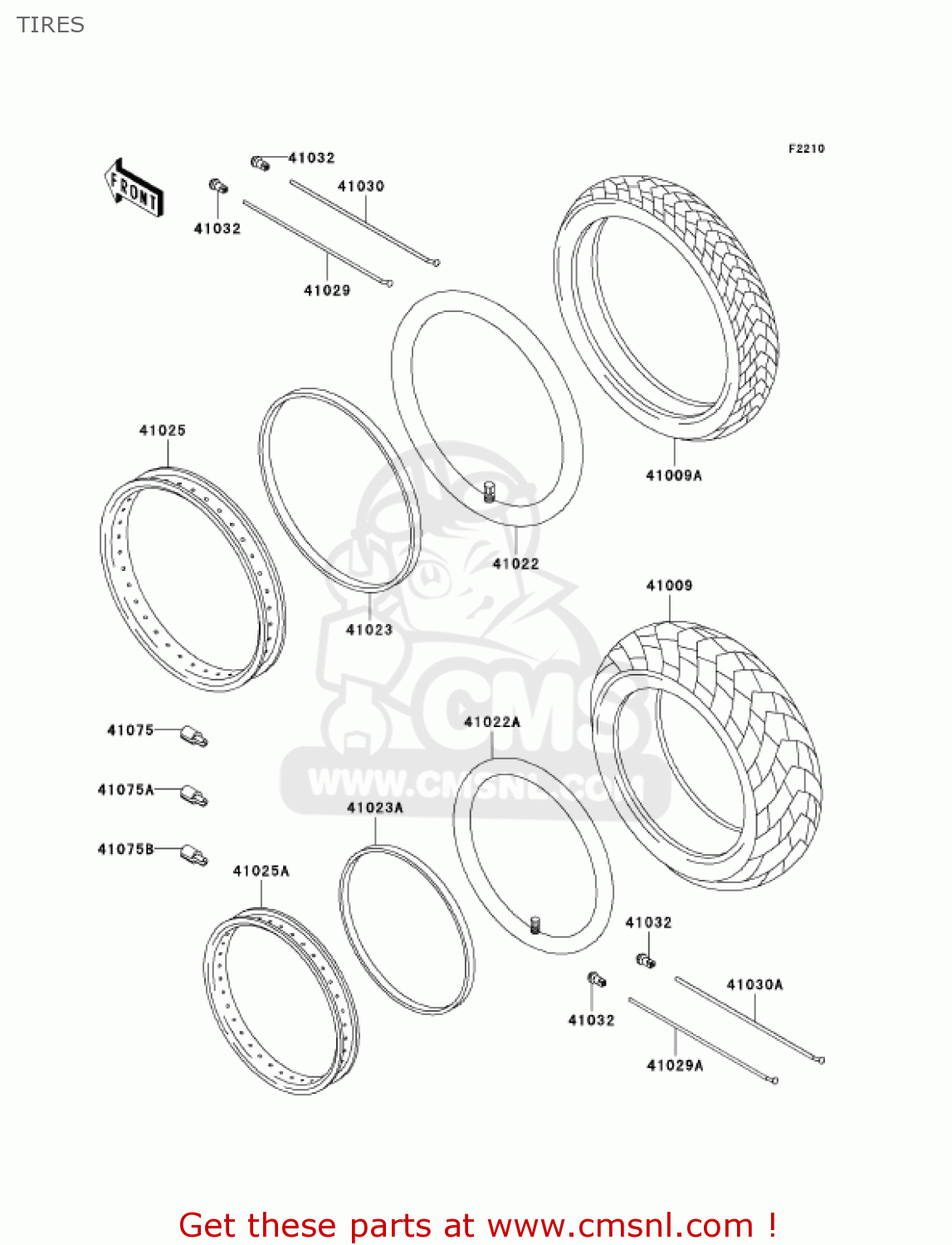 TIRES VN800A7 VULCAN 800 2001 USA CALIFORNIA