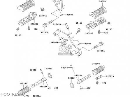 FOOTRESTS - VN800A7 VULCAN 800 2001 USA CALIFORNIA