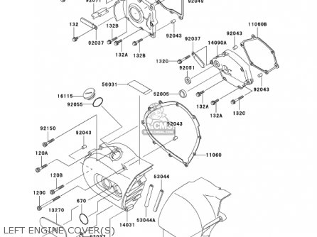 LEFT ENGINE COVER(S) - VN800A7 VULCAN 800 2001 USA CALIFORNIA