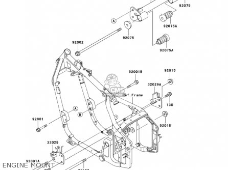 ENGINE MOUNT - VN800A7 VULCAN 800 2001 USA CALIFORNIA