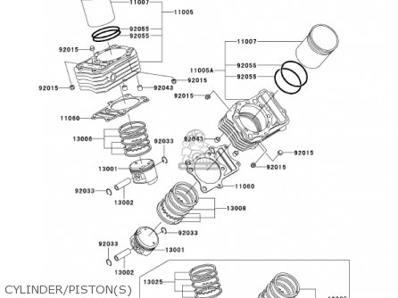 CYLINDER/PISTON(S) - VN800A7 VULCAN 800 2001 USA CALIFORNIA