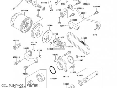 OIL PUMP/OIL FILTER - VN800A7 VULCAN 800 2001 USA CALIFORNIA