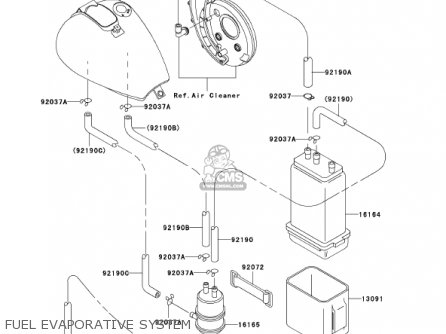 FUEL EVAPORATIVE SYSTEM - VN800A7 VULCAN 800 2001 USA CALIFORNIA