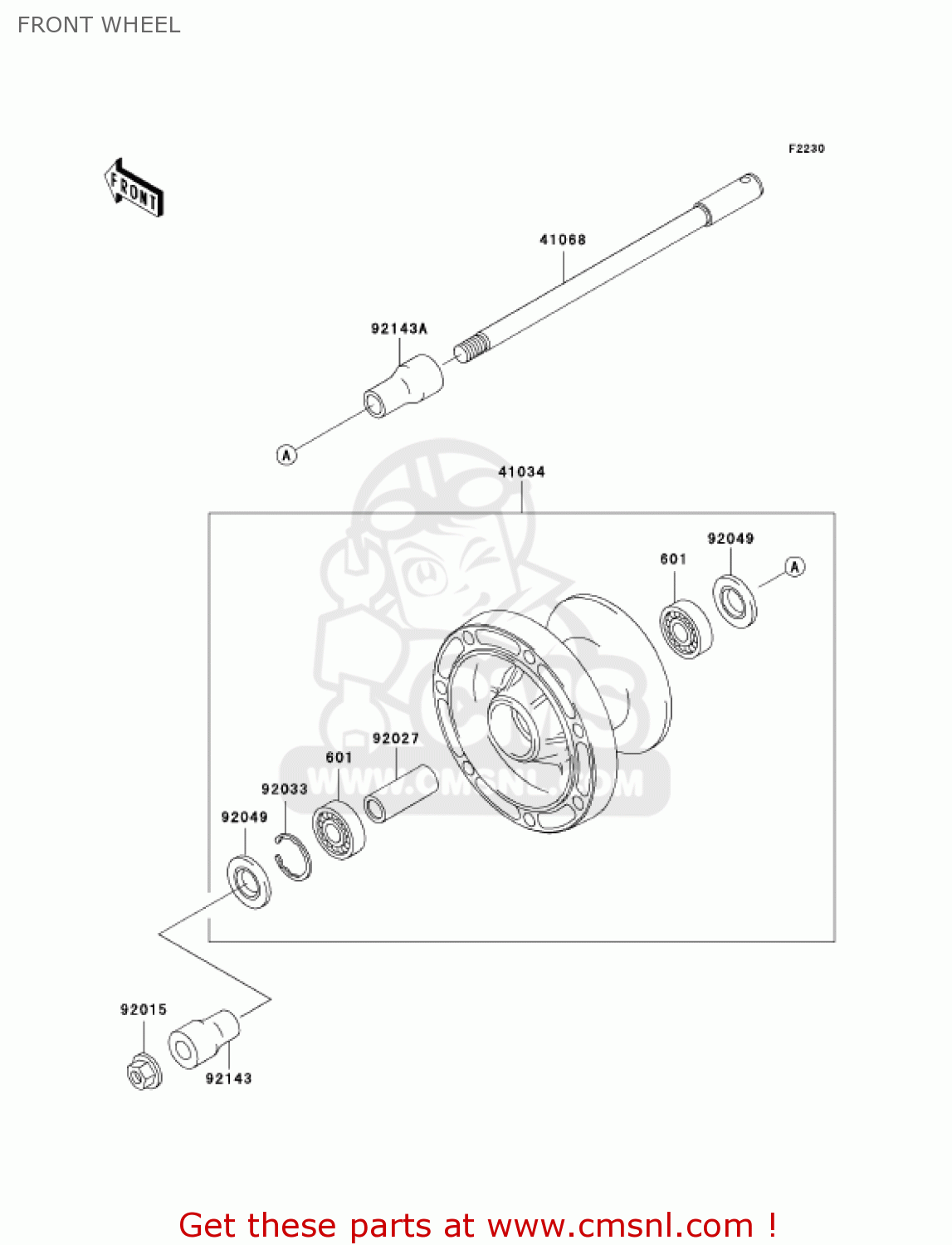 FRONT WHEEL VN800A8 VULCAN 800 2002 USA CALIFORNIA
