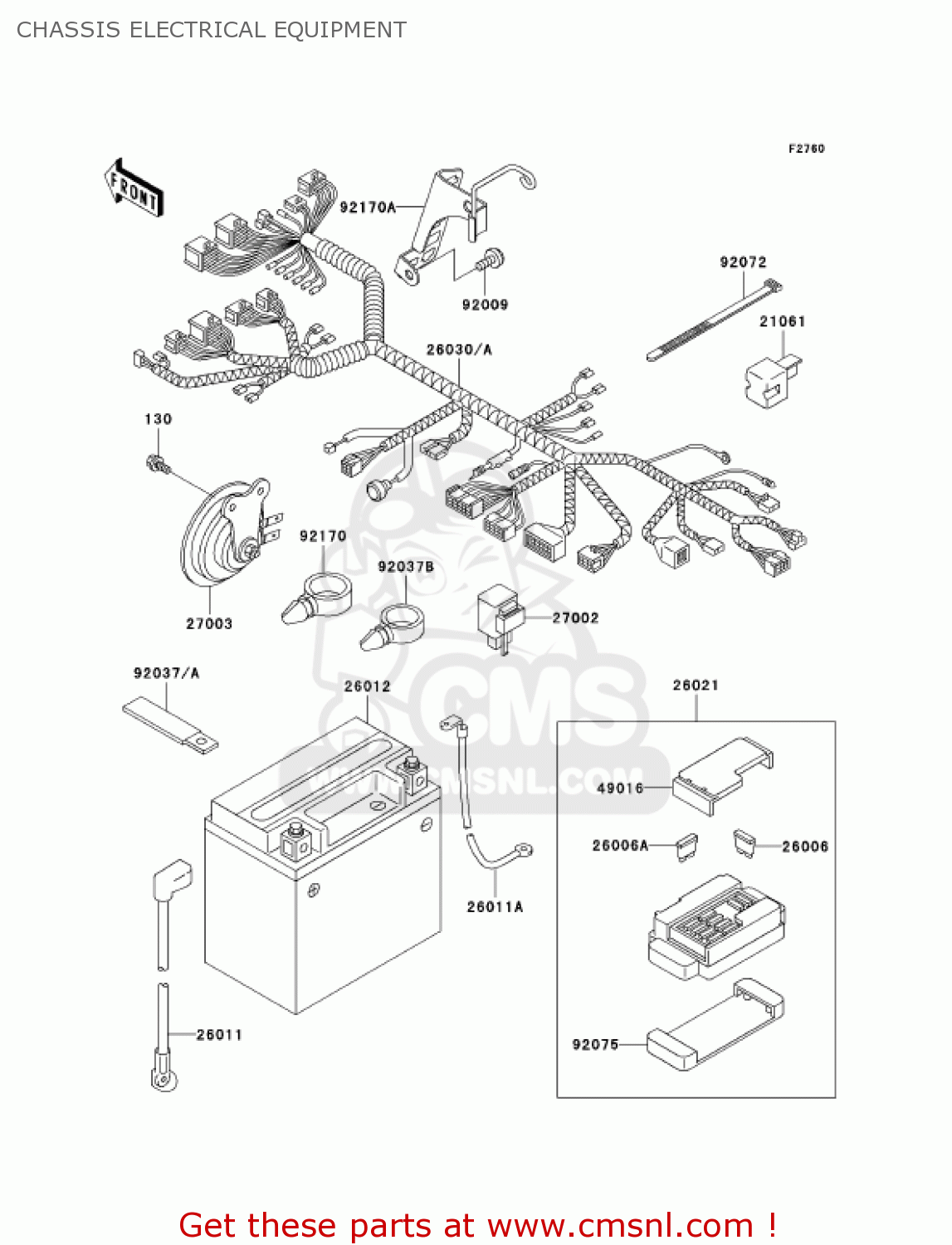 CHASSIS ELECTRICAL EQUIPMENT VN800A8 VULCAN 800 2002 USA CALIFORNIA
