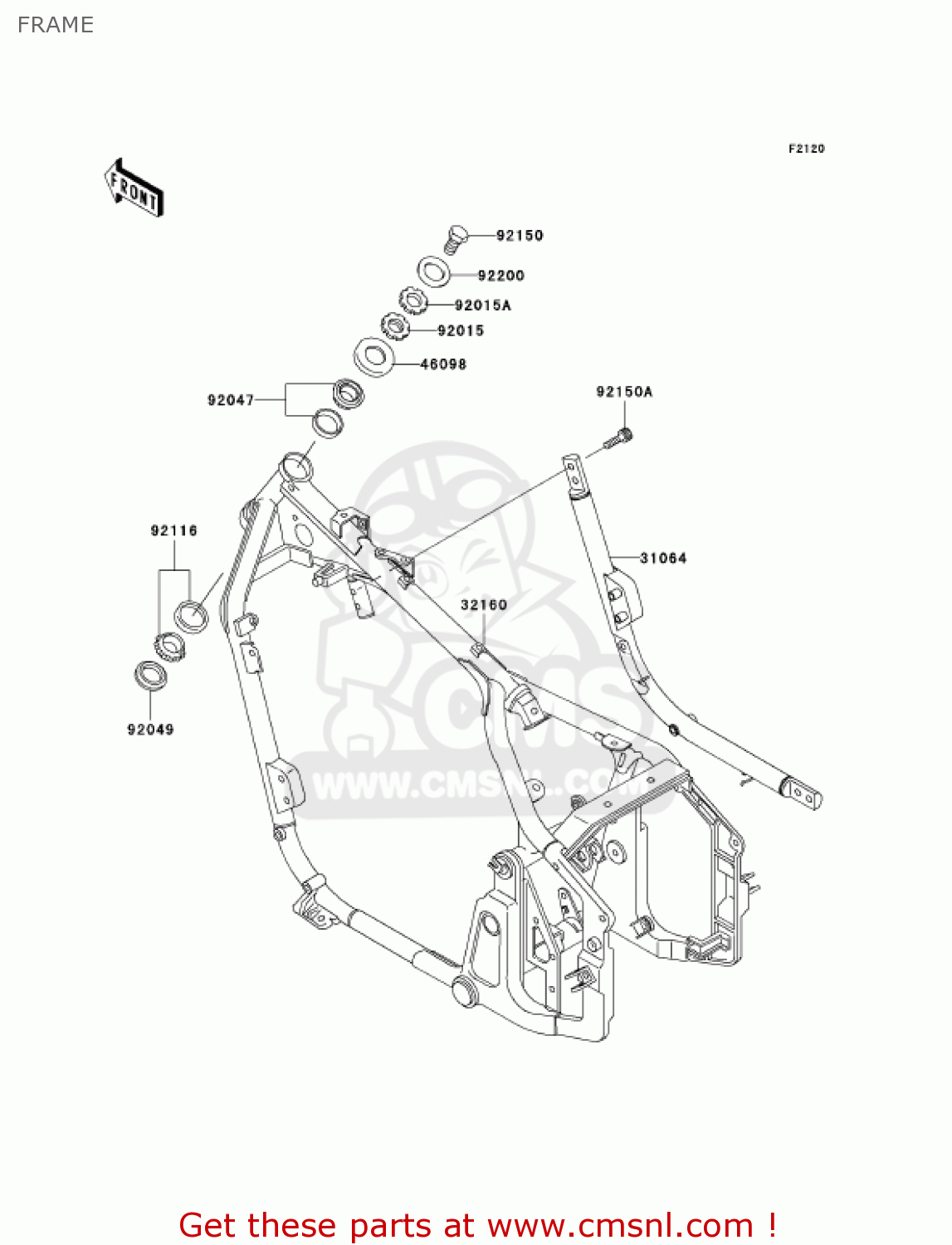 FRAME VN800A8 VULCAN 800 2002 USA CALIFORNIA