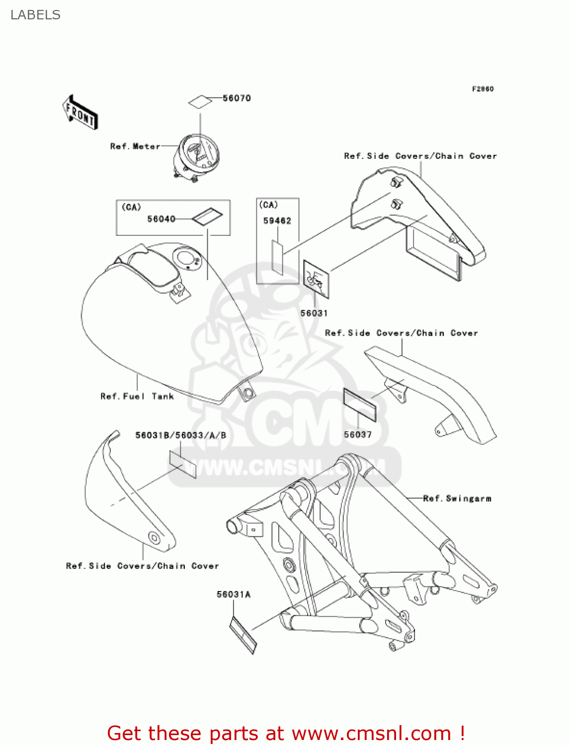LABELS VN800A8 VULCAN 800 2002 USA CALIFORNIA
