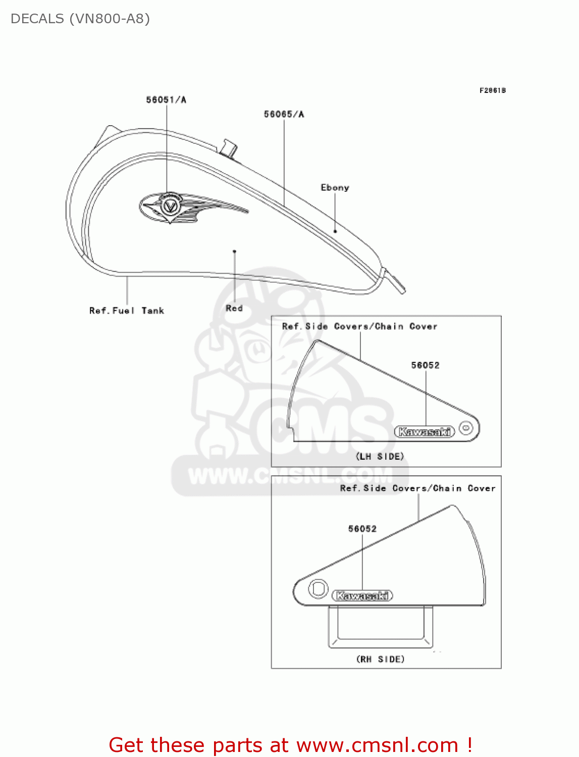DECALS (VN800-A8) VN800A8 VULCAN 800 2002 USA CALIFORNIA