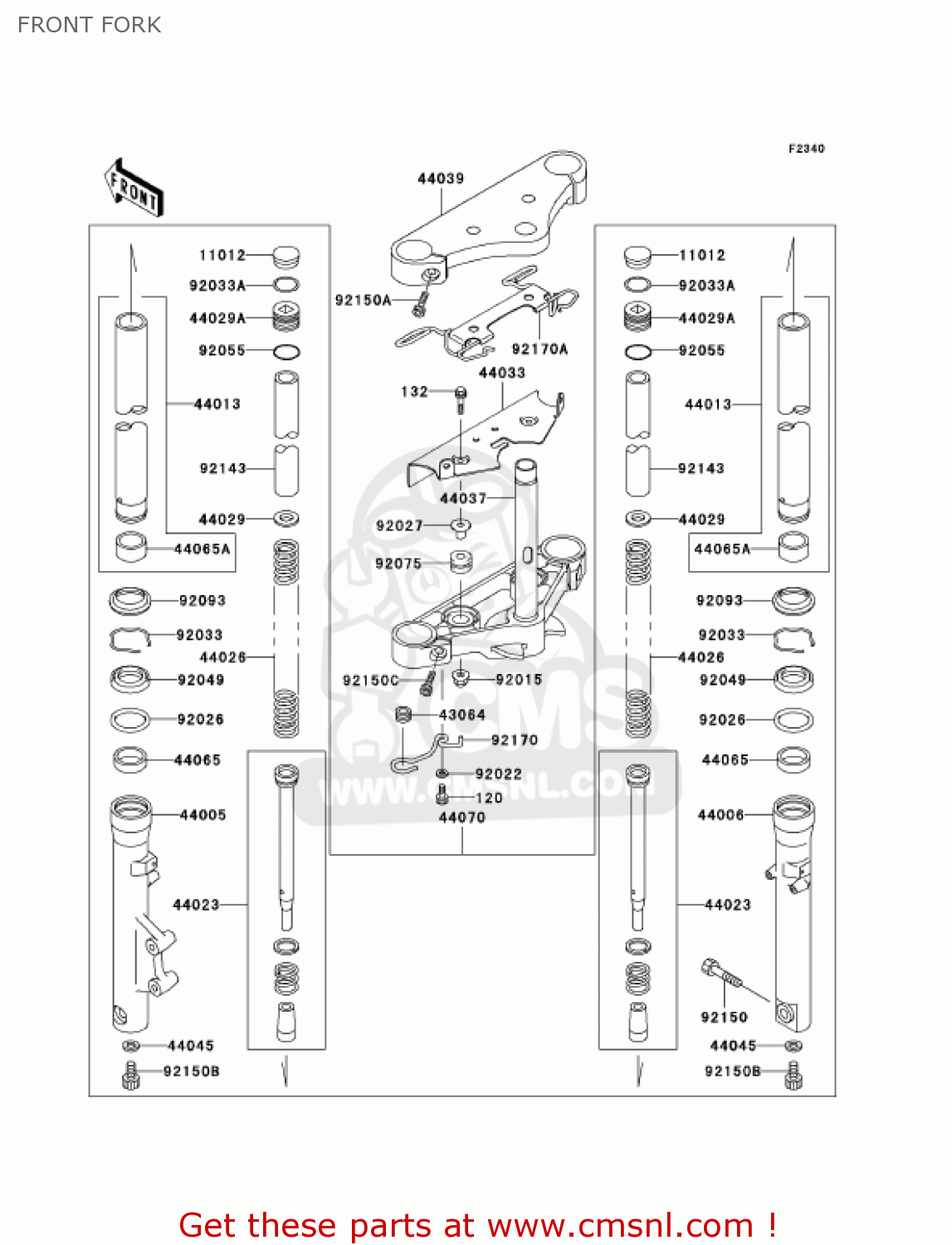 FRONT FORK VN800A8 VULCAN 800 2002 USA CALIFORNIA