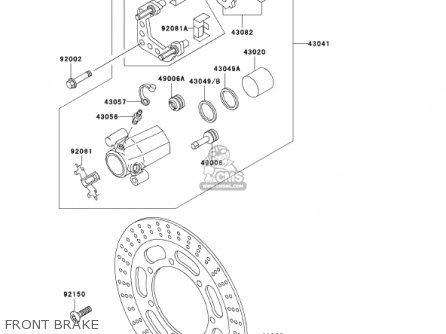FRONT BRAKE - VN800A8 VULCAN 800 2002 USA CALIFORNIA