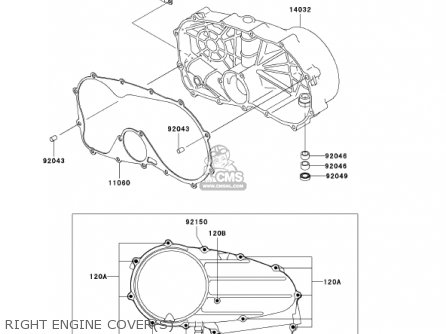 RIGHT ENGINE COVER(S) - VN800A8 VULCAN 800 2002 USA CALIFORNIA