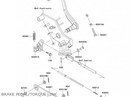 BRAKE PEDAL/TORQUE LINK - VN800A8 VULCAN 800 2002 USA CALIFORNIA