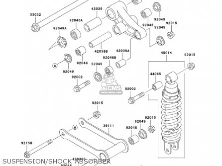 SUSPENSION/SHOCK ABSORBER - VN800A8 VULCAN 800 2002 USA CALIFORNIA