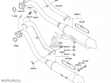 MUFFLER(S) - VN800A8 VULCAN 800 2002 USA CALIFORNIA