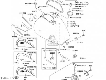 FUEL TANK - VN800A8 VULCAN 800 2002 USA CALIFORNIA