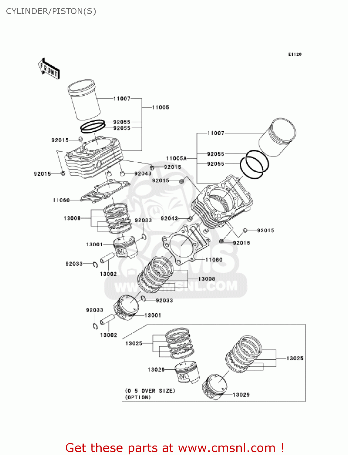 CYLINDER/PISTON(S) VN800A9 VULCAN 800 2003 USA CALIFORNIA