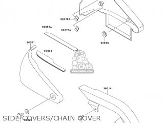 SIDE COVERS/CHAIN COVER - VN800A9 VULCAN 800 2003 USA CALIFORNIA