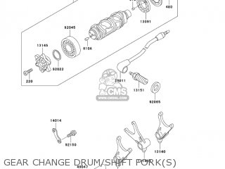 GEAR CHANGE DRUM/SHIFT FORK(S) - VN800A9 VULCAN 800 2003 USA CALIFORNIA