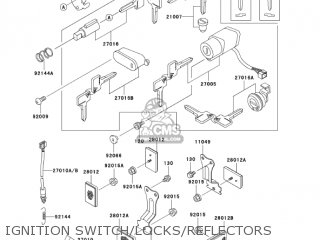 IGNITION SWITCH/LOCKS/REFLECTORS - VN800A9 VULCAN 800 2003 USA CALIFORNIA