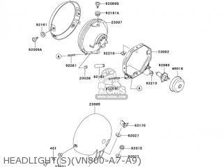 HEADLIGHT(S)(VN800-A7-A9) - VN800A9 VULCAN 800 2003 USA CALIFORNIA