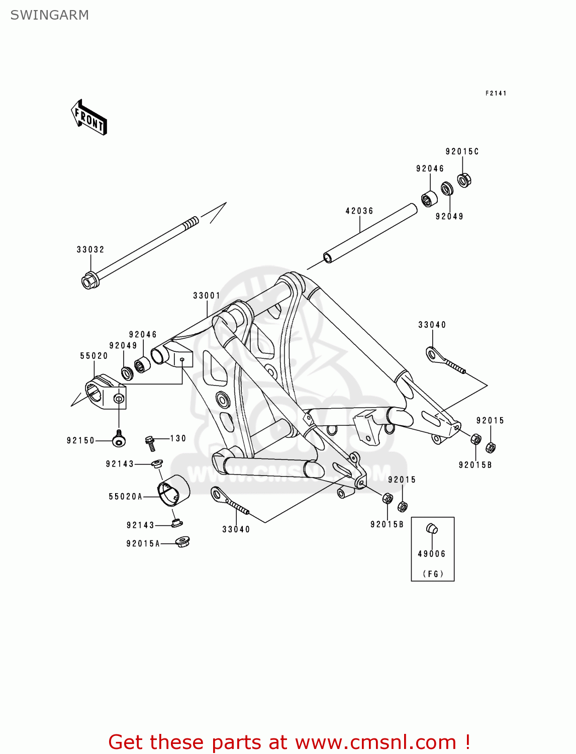 SWINGARM VN800B1 VN800 CLASSIC 1996 EUROPE UK FR AR FG GR IT NR SD SP