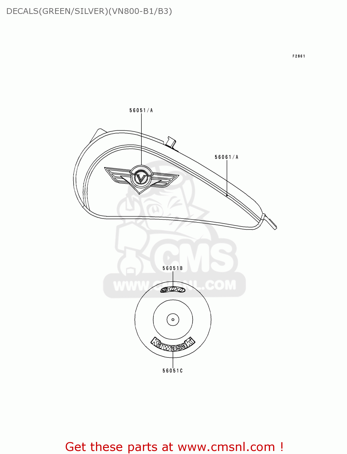 DECALS(GREEN/SILVER)(VN800-B1/B3) VN800B1 VN800 CLASSIC 1996 EUROPE UK FR AR FG GR IT NR SD SP