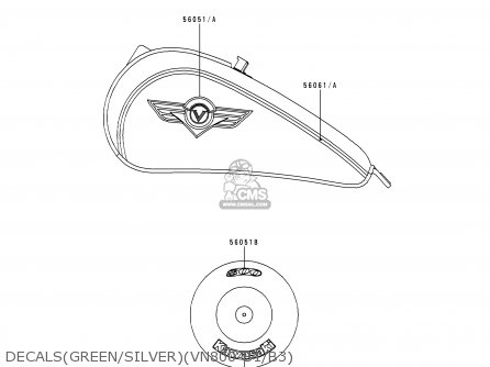 DECALS(GREEN/SILVER)(VN800-B1/B3) - VN800B1 VN800 CLASSIC 1996 EUROPE UK FR AR FG GR IT NR SD SP