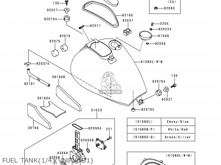 FUEL TANK(1/4)(VN800-B1) - VN800B1 VULCAN 800 CLASSIC 1996 USA CALIFORNIA CANADA