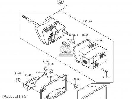 TAILLIGHT(S) - VN800B1 VULCAN 800 CLASSIC 1996 USA CALIFORNIA CANADA