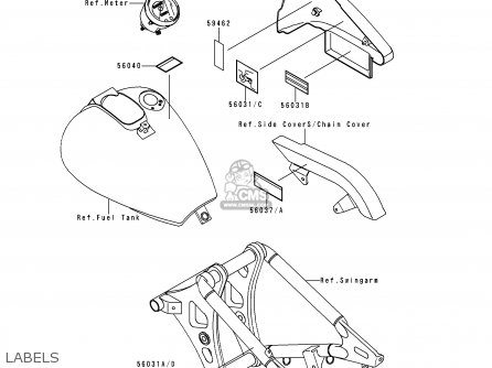 LABELS - VN800B1 VULCAN 800 CLASSIC 1996 USA CALIFORNIA CANADA