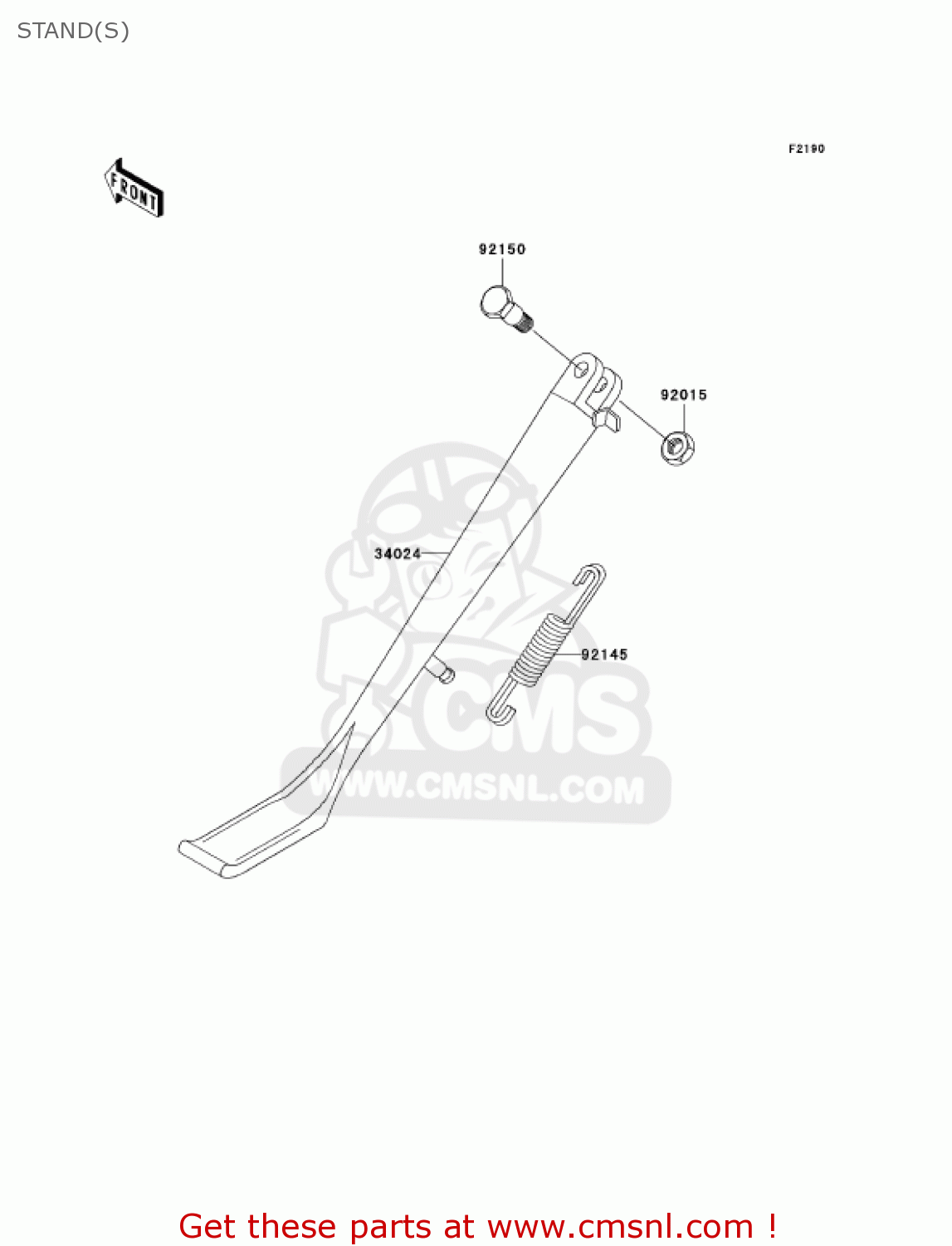 STAND(S) VN800B10 VULCAN 800 CLASSIC 2005 USA CALIFORNIA CANADA