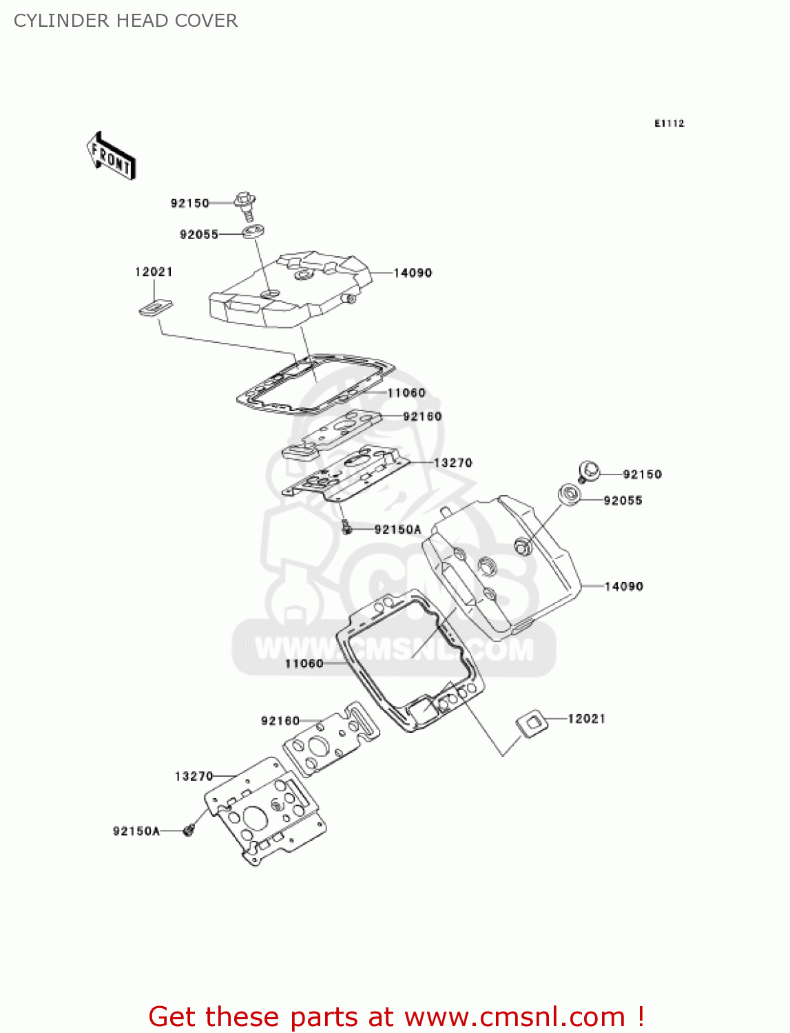 CYLINDER HEAD COVER VN800B10 VULCAN 800 CLASSIC 2005 USA CALIFORNIA CANADA