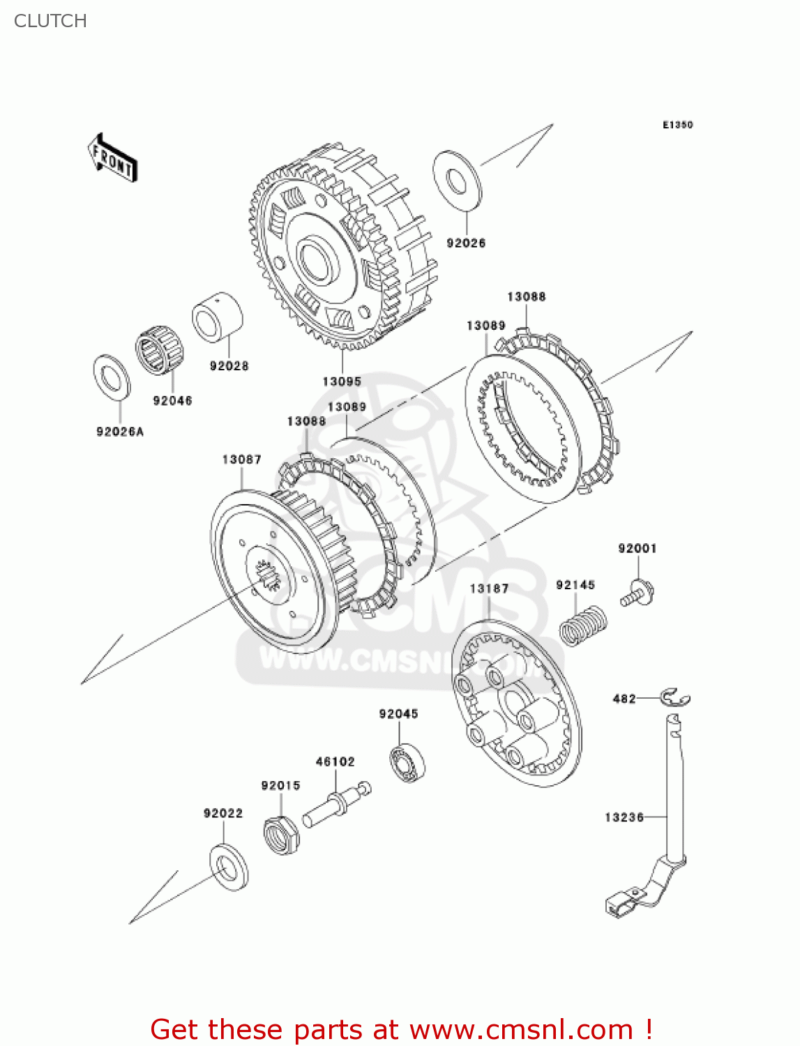 CLUTCH VN800B10 VULCAN 800 CLASSIC 2005 USA CALIFORNIA CANADA