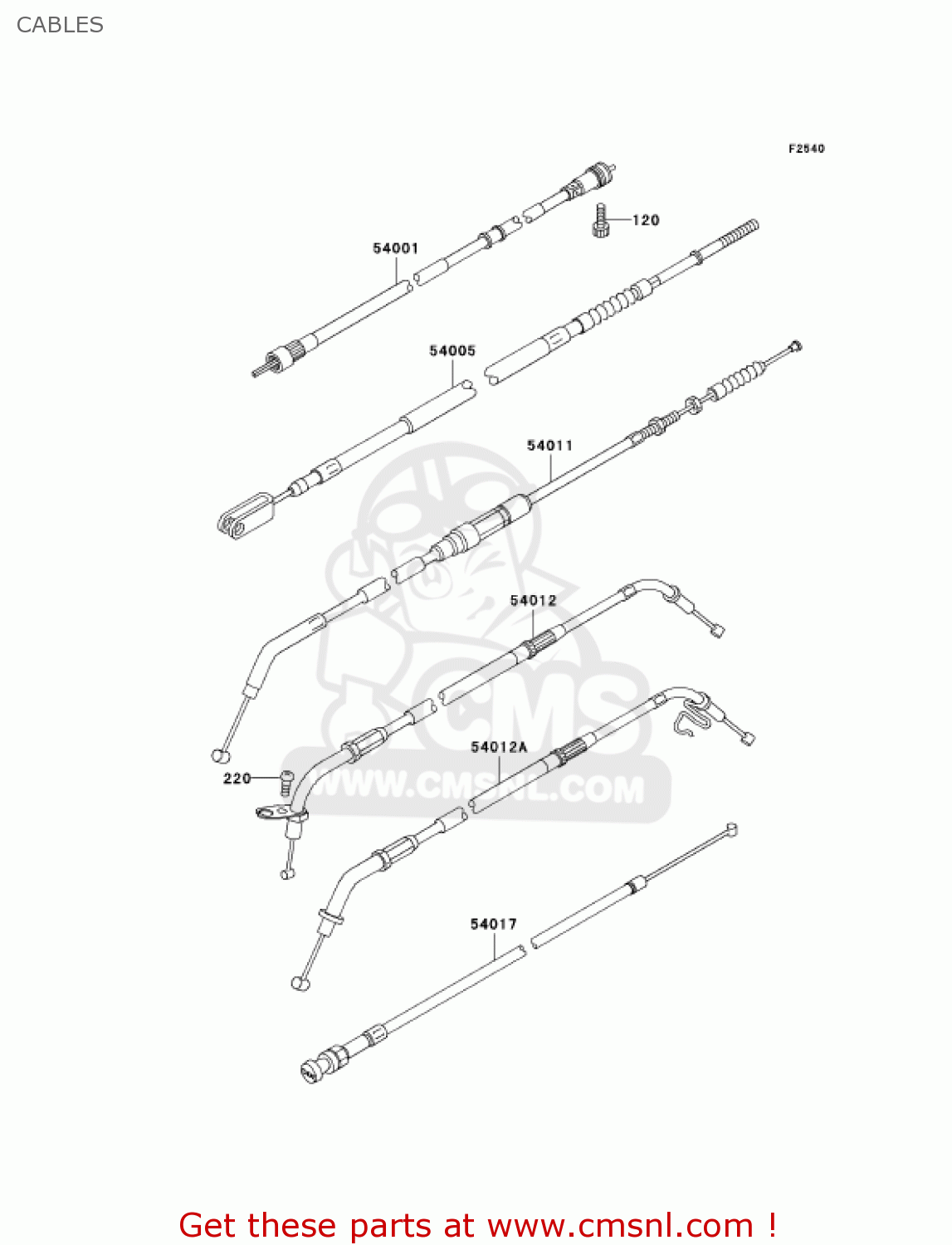 CABLES VN800B10 VULCAN 800 CLASSIC 2005 USA CALIFORNIA CANADA