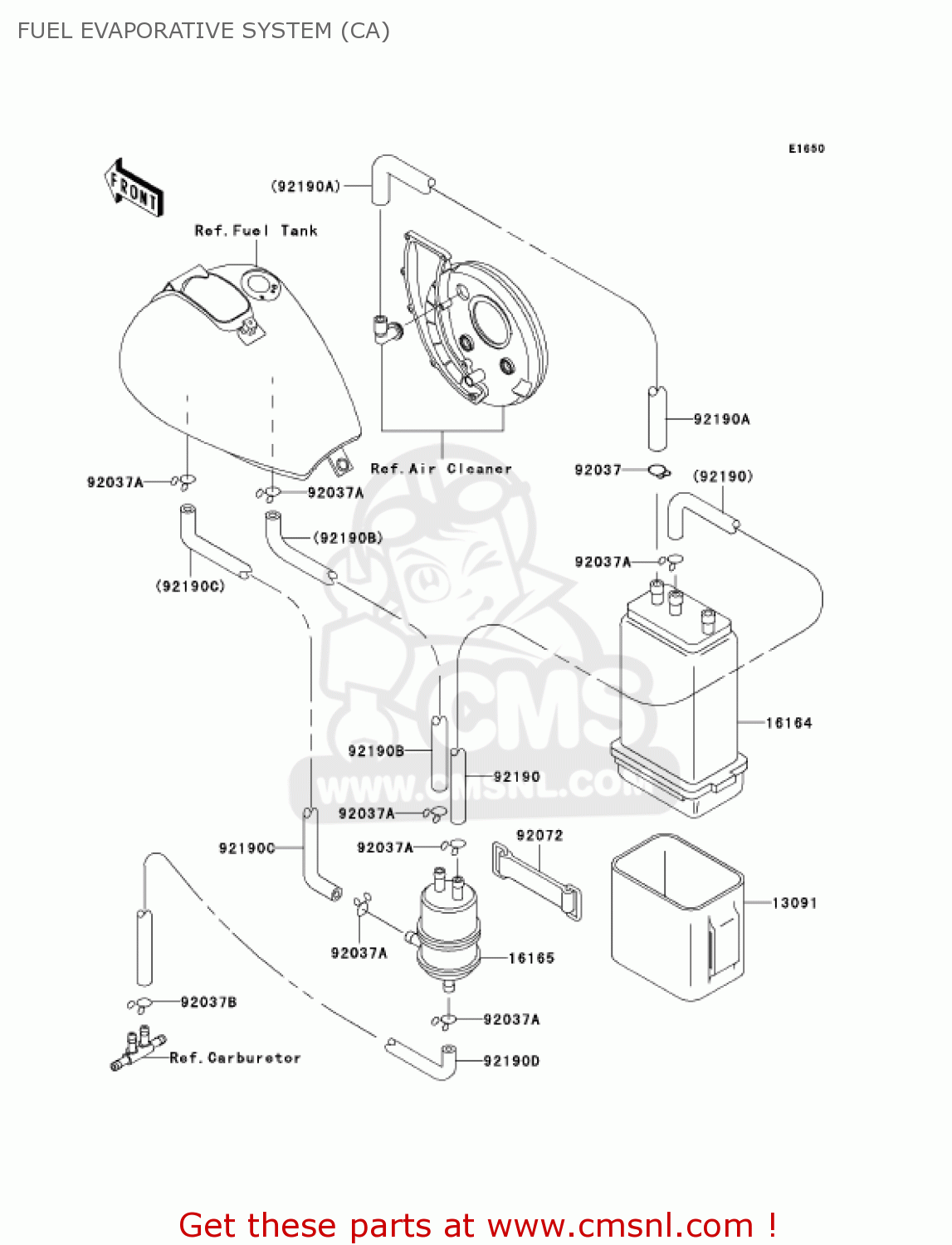 FUEL EVAPORATIVE SYSTEM (CA) VN800B10 VULCAN 800 CLASSIC 2005 USA CALIFORNIA CANADA