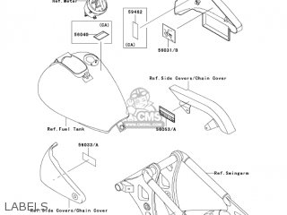 LABELS - VN800B10 VULCAN 800 CLASSIC 2005 USA CALIFORNIA CANADA