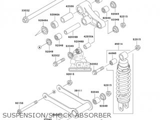 SUSPENSION/SHOCK ABSORBER - VN800B10 VULCAN 800 CLASSIC 2005 USA CALIFORNIA CANADA