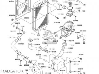 RADIATOR - VN800B10 VULCAN 800 CLASSIC 2005 USA CALIFORNIA CANADA