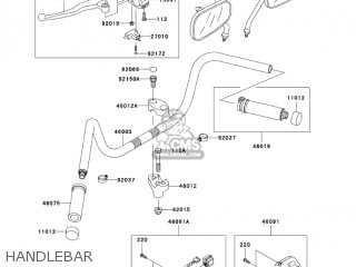 HANDLEBAR - VN800B10 VULCAN 800 CLASSIC 2005 USA CALIFORNIA CANADA