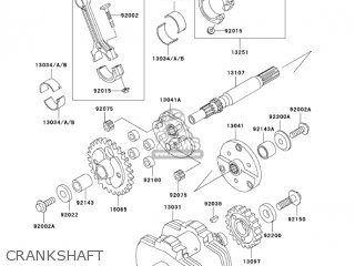 CRANKSHAFT - VN800B10 VULCAN 800 CLASSIC 2005 USA CALIFORNIA CANADA