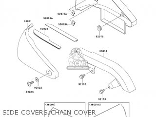 SIDE COVERS/CHAIN COVER - VN800B10 VULCAN 800 CLASSIC 2005 USA CALIFORNIA CANADA